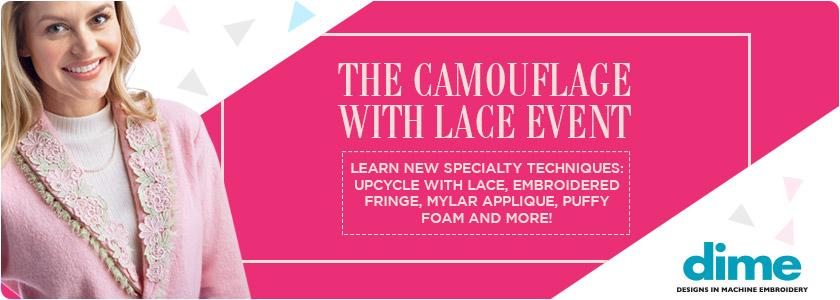 dime lace camouflage event banner
