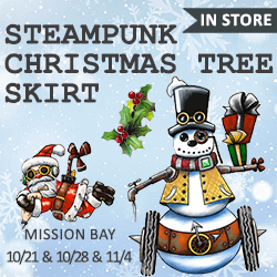 Steampunk Christmas Tree Skirt MB