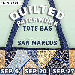 Quilted Embroidery Patchwork Tote Bag SM