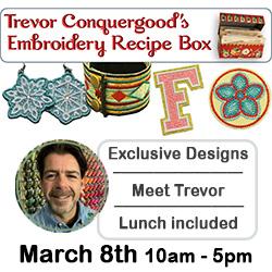 Trevor Conquergood Embroidery Recipe Box