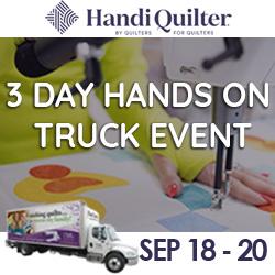 Handi Quilter 3-Day Hands On Truck Event September