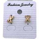 Amanda Jayne Jewelry Small Scissor Studded Earrings, Rose Gold