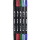 Brother Calligraphy Pen Set (Basic) - Includes Five Calligraphy Pens in Black (1), Blue Gray (1), Green (1), Violet (1) & Wine Red (1)