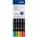 Brother Calligraphy Pen Set (Tropical) - Includes Five Calligraphy Pens in Yellow (1), Pink (1), Cobalt Blue (1), Orange (1) & Light Green (1)