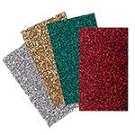 Brother Iron-On Transfer Glitter Sheets - Includes 4 8.5in x 11in Sheets in Silver 1, Gold 1, Green 1 and Red 1