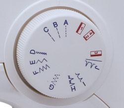 Janome 3128 Stitch Selection Dial