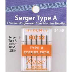 Sergers 3x 80/12 Med Type K Overlocker Machine Needles Hemline H107.K