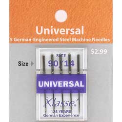 Klasse Sewing Machine Needles, STRETCH Size 90 / 14, Pack of 5 Needles