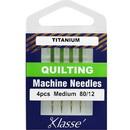 Klasse Titanium Quilting Needles Size 80/12 (AA5106.T)