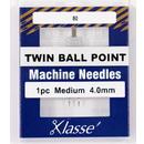 Klasse Twin Ball Point Needles Size 80 - 4.0mm (AA5155.040)