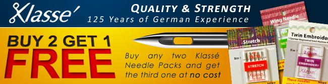 Klasse' Embroidery Needles Titanium 80/12 – Leabu Sewing Center