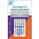 Schmetz 80/12 Chrome Microtex Needles-5 Pack
