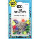 Collins Flat Flower Head Pins -100 count (W-155)