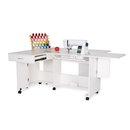 Arrow Christa Sewing Cabinet With Manual Lift (White - Vinyl Laminate)