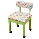 Arrow Sewing Chair White Riley Blake fabric on Green 7014W