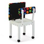 Arrow Sewing Chair with Button Fabric on White 8011