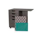 Kangaroo Sewing Furniture Bandicoot 2 Cabinet Studio Set with Kiwi Storage Cabinet and Arrow Hydraulic Chair - Grey B8207