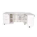 Kangaroo Sewing Sydney Cabinet with Electric Lift  (Ash White - Ships Assembled)