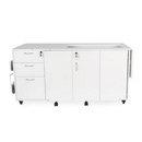 Americana Luxury Sewing Sydney Cabinet with Electric Lift  (Ash White - Ships Assembled)