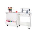 Arrow 101 Judy Sewing and Craft Table with Storage and Adjustable 3-Position Lift - White