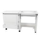 Arrow 101 Judy Sewing and Craft Table with Storage and Adjustable 3-Position Lift - White