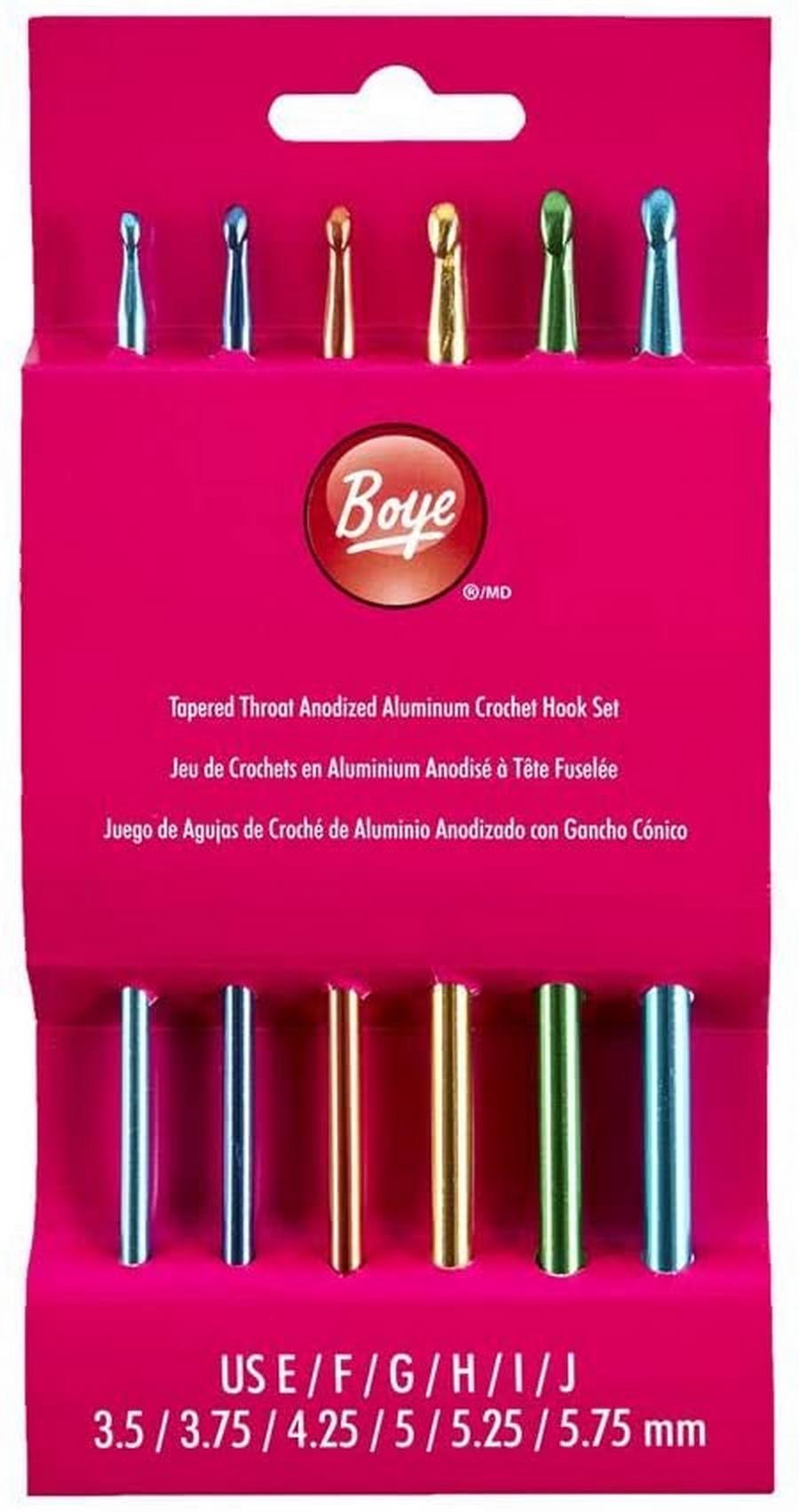 Boye Aluminum Crochet Hooks 6” Size J by Boye