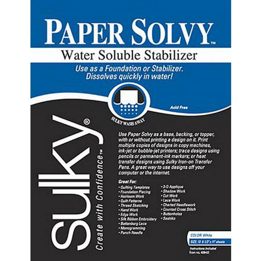 STICK N STITCH, Printable Water Soluble Paper Stabilizer by Sulky,  Embroidery, Quilt Templates, Foundation Piecing, Punch Needle,ships FAST 