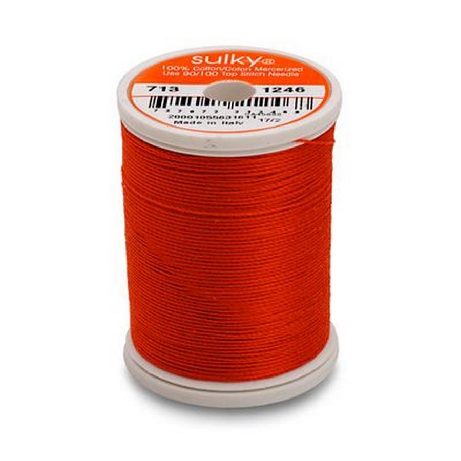 Cotton Thread 12wt 330yd 3ct ORANGE FLAME