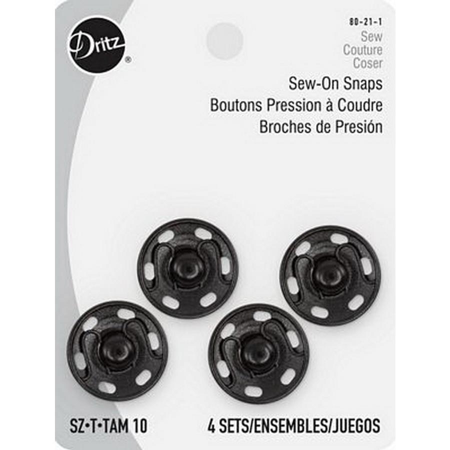 Brewer Sewing - Heavy Duty Snaps-Black 5/8in(1.6cm) 7ct. size 24