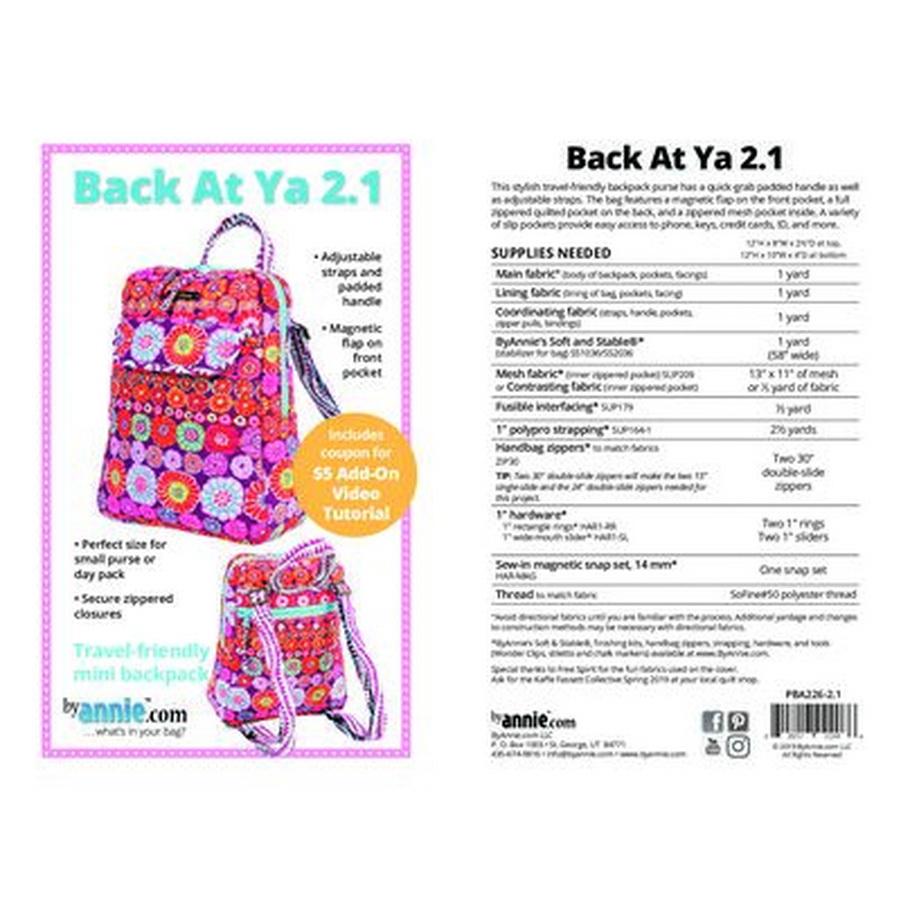 Patterns by Annie-Back at Ya Mini Backpack Purse