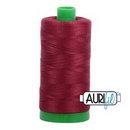 Aurifil Cotton Mako Thread 40wt 1000m Box of 6 DK CARMINE RED