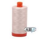 Aurifil Cotton Mako Thread 50wt 1300m Box of 6 LIGHT SAND