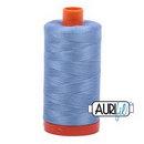 Aurifil Cotton Mako Thread 50wt 1300m Box of 6 LIGHT DELFT BLUE
