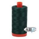 Aurifil Cotton Mako Thread 50wt 1300m Box of 6 MEDIUM SPRUCE
