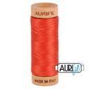 Cotton Mako Thread 80wt 280m DARK RED ORANGE