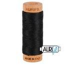 Aurifil Cotton Mako Thread 80wt 280m BLACK