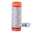 Aurifil Cotton Mako 50wt 200m Pack of 10 ALUMINUM