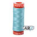 Aurifil Cotton Mako 50wt 200m Pack of 10 LIGHT TURQUOISE