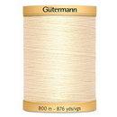 Gutermann Cotton 50 800m 876yd Solid - Egg White (Box of 3)