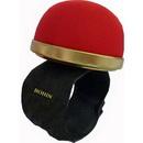 Pin Cushion with Flexible Slap Bracelet Red