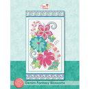 Denim Fantasy Blossoms Pattern