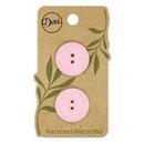 Recycled Cotton Round 2hole Pink 23mm 2ct