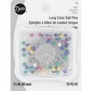 Long Colored Pins 1-1/2in 75ct BOX06