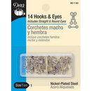 Dritz Hooks & Eyes-Nickel 1 sz.1 (Box of 6)