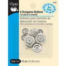 Dungaree Buttons Nickel 5/8in