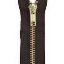 Fashion Zipper 14in Brass, Cloister Brown