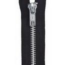 Fashion Zipper 5in Aluminum, Black