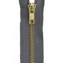 Separating Zipper 24in Brass, Slate BOX02