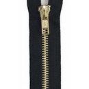 Coats & Clark Sep.Fashion Zipper 20"  Brass Black (Box of 2)