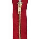 Coats & Clark Sep.Fashion Zipper 24"  Brass Red (Box of 2)